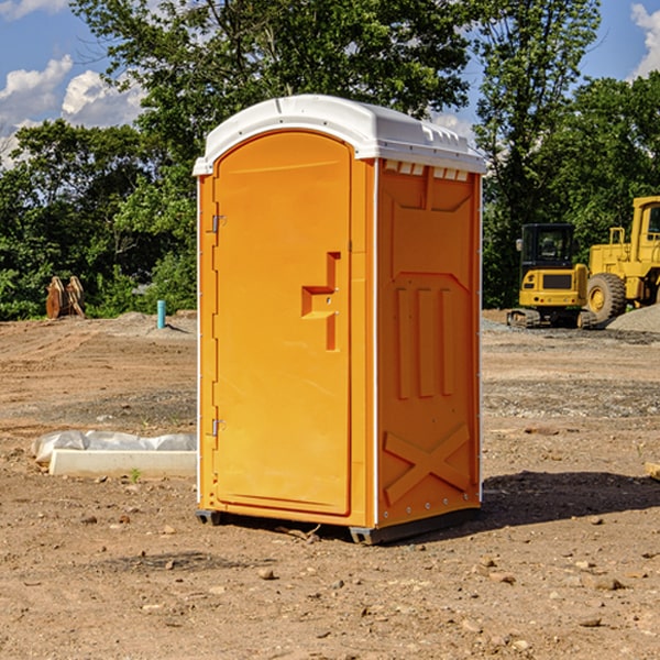 how often are the portable restrooms cleaned and serviced during a rental period in Pruden Tennessee